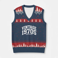 Vintage 1970s Limited Edition V-Neck Knit Sweater Vest Vintage Varsity Funny Cool 1970 Theme