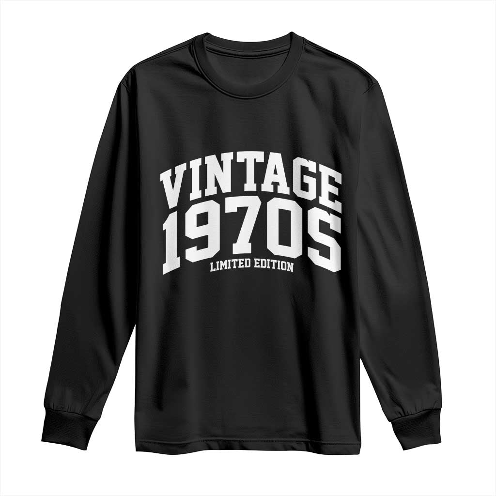 Vintage 1970s Limited Edition Long Sleeve Shirt Vintage Varsity Funny Cool 1970 Theme