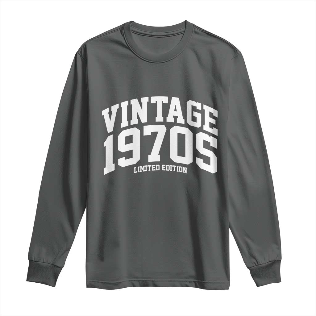 Vintage 1970s Limited Edition Long Sleeve Shirt Vintage Varsity Funny Cool 1970 Theme