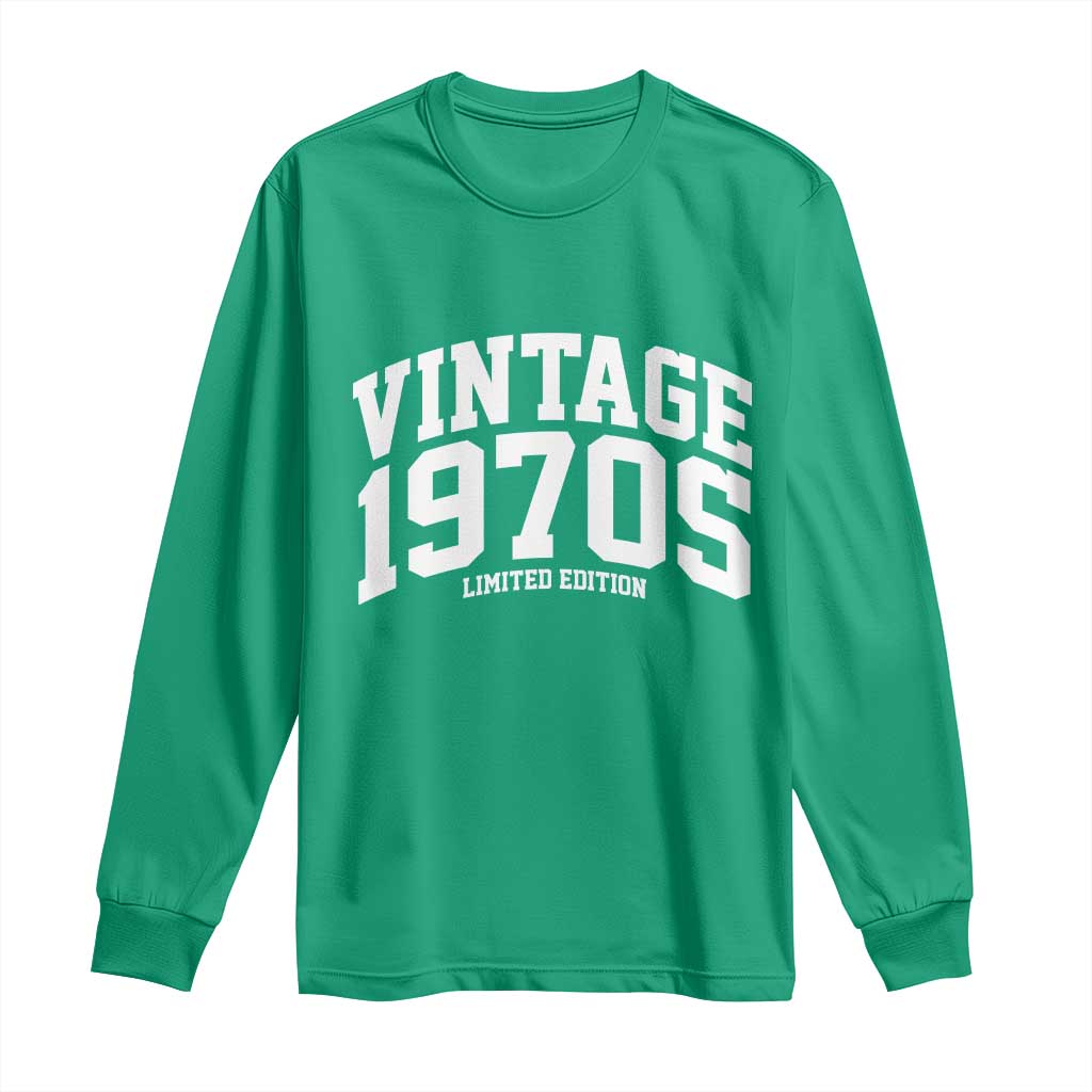 Vintage 1970s Limited Edition Long Sleeve Shirt Vintage Varsity Funny Cool 1970 Theme