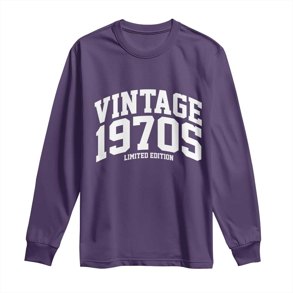 Vintage 1970s Limited Edition Long Sleeve Shirt Vintage Varsity Funny Cool 1970 Theme