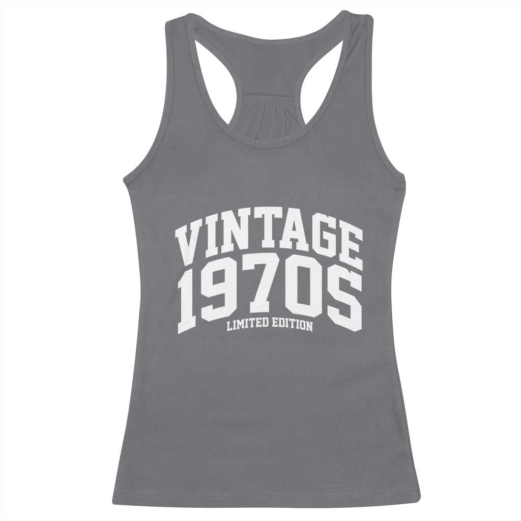 Vintage 1970s Limited Edition Racerback Tank Top Vintage Varsity Funny Cool 1970 Theme