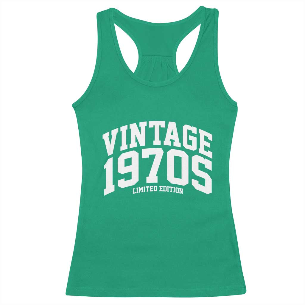 Vintage 1970s Limited Edition Racerback Tank Top Vintage Varsity Funny Cool 1970 Theme