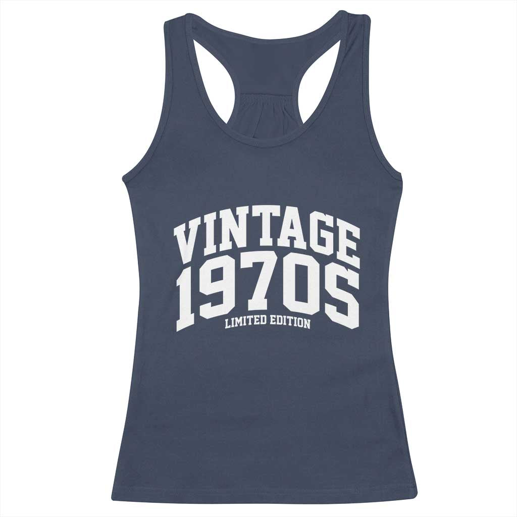 Vintage 1970s Limited Edition Racerback Tank Top Vintage Varsity Funny Cool 1970 Theme