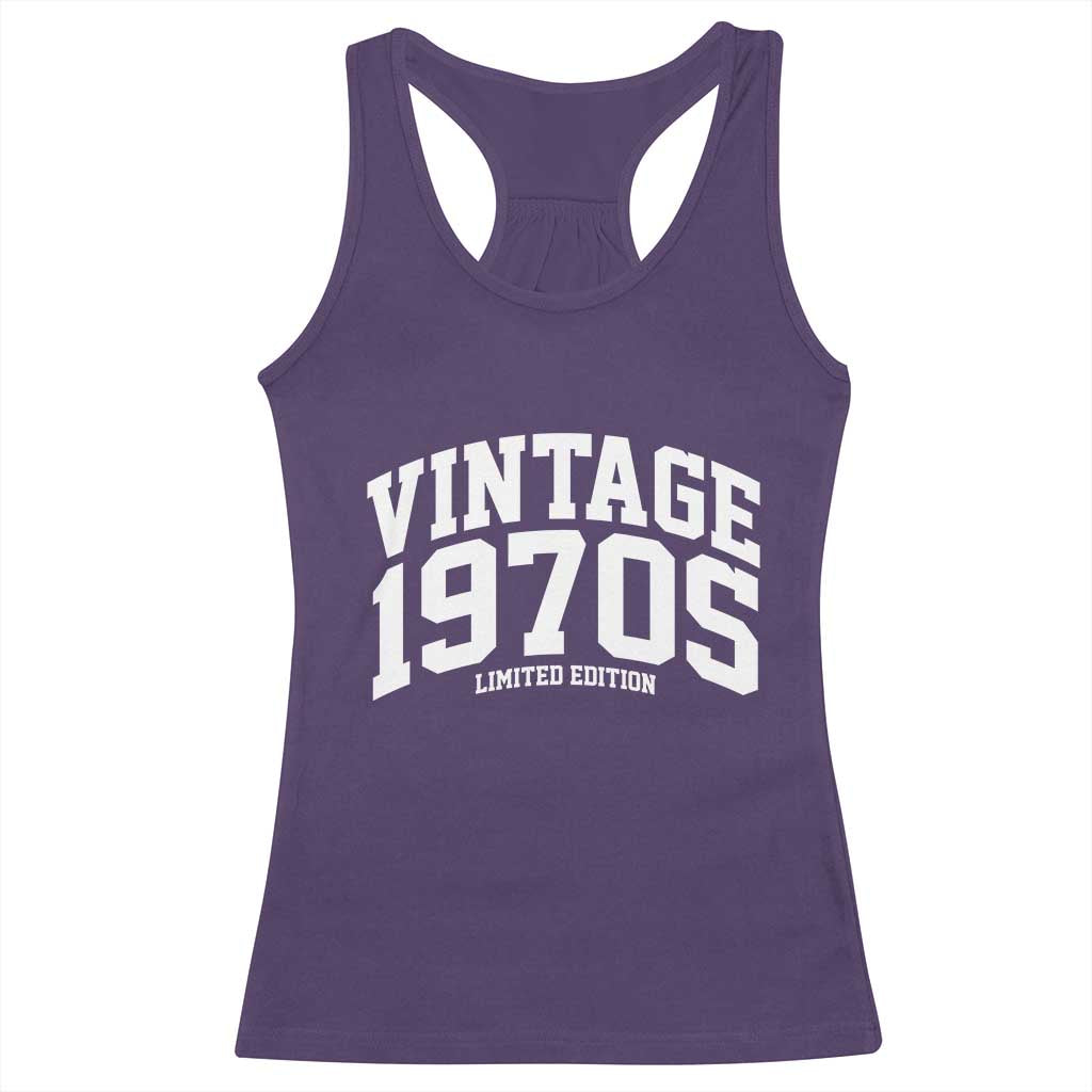 Vintage 1970s Limited Edition Racerback Tank Top Vintage Varsity Funny Cool 1970 Theme
