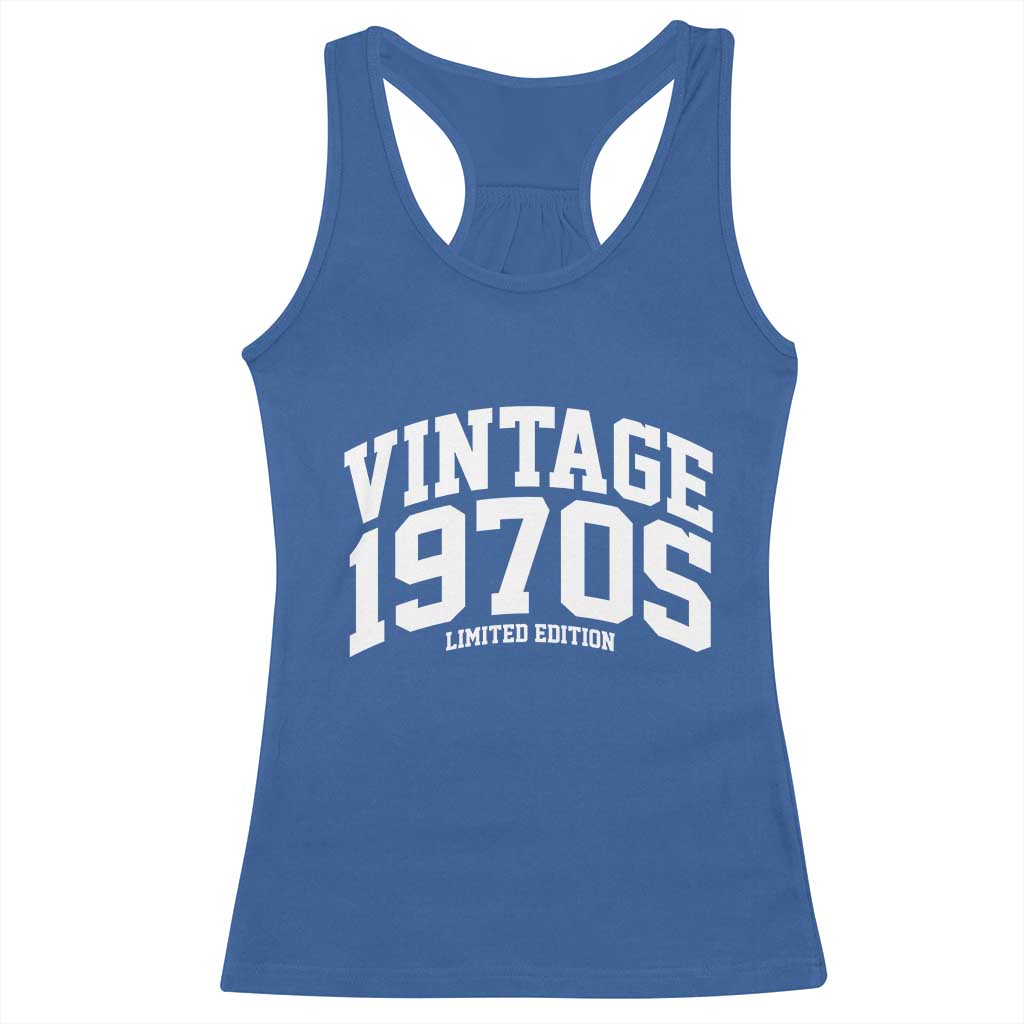 Vintage 1970s Limited Edition Racerback Tank Top Vintage Varsity Funny Cool 1970 Theme