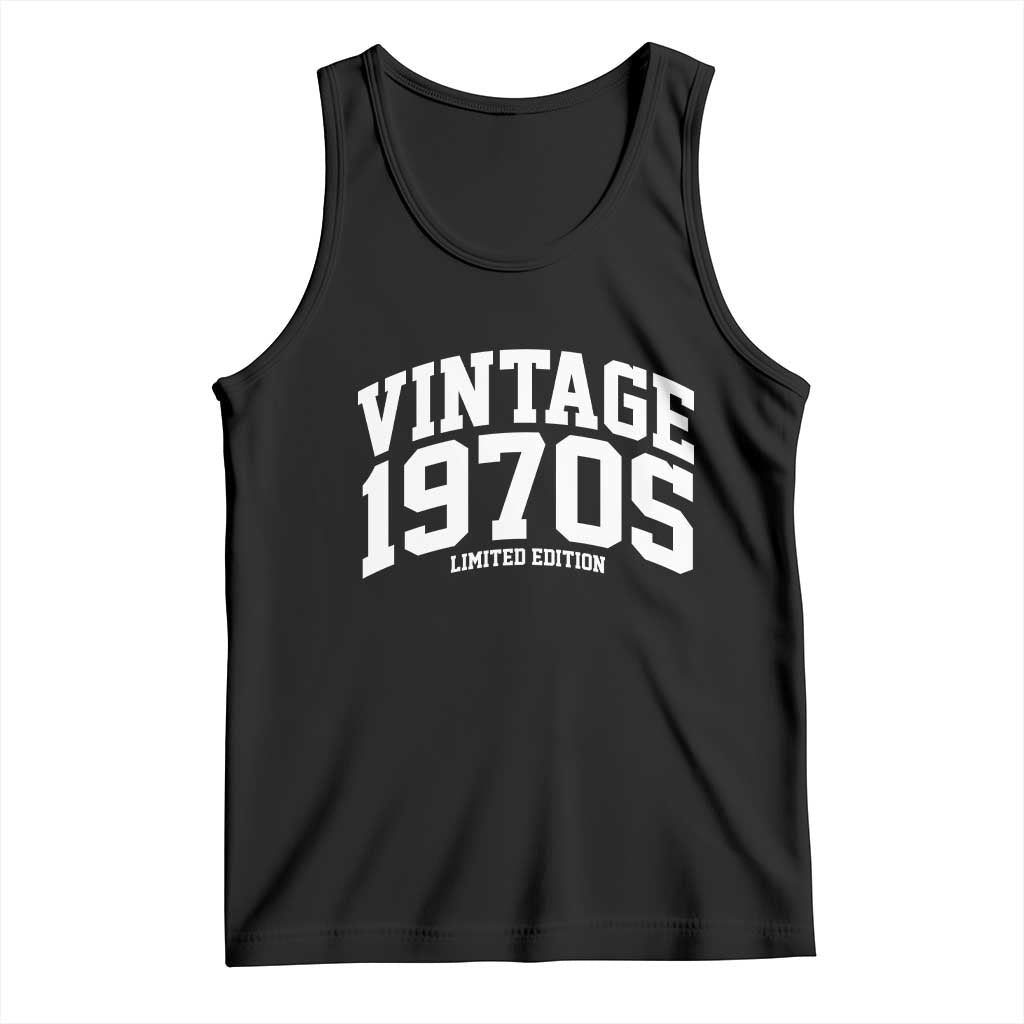 Vintage 1970s Limited Edition Tank Top Vintage Varsity Funny Cool 1970 Theme