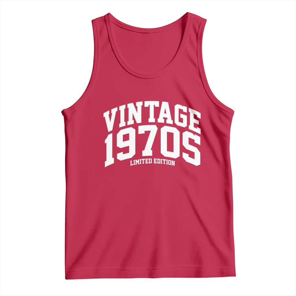 Vintage 1970s Limited Edition Tank Top Vintage Varsity Funny Cool 1970 Theme