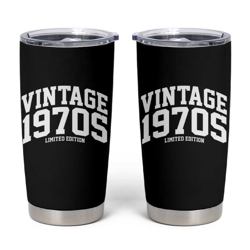 Vintage 1970s Limited Edition Tumbler Cup Vintage Varsity Funny Cool 1970 Theme