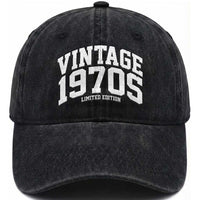 Vintage 1970s Limited Edition Washed Cotton Baseball Cap Vintage Varsity Funny Cool 1970 Theme