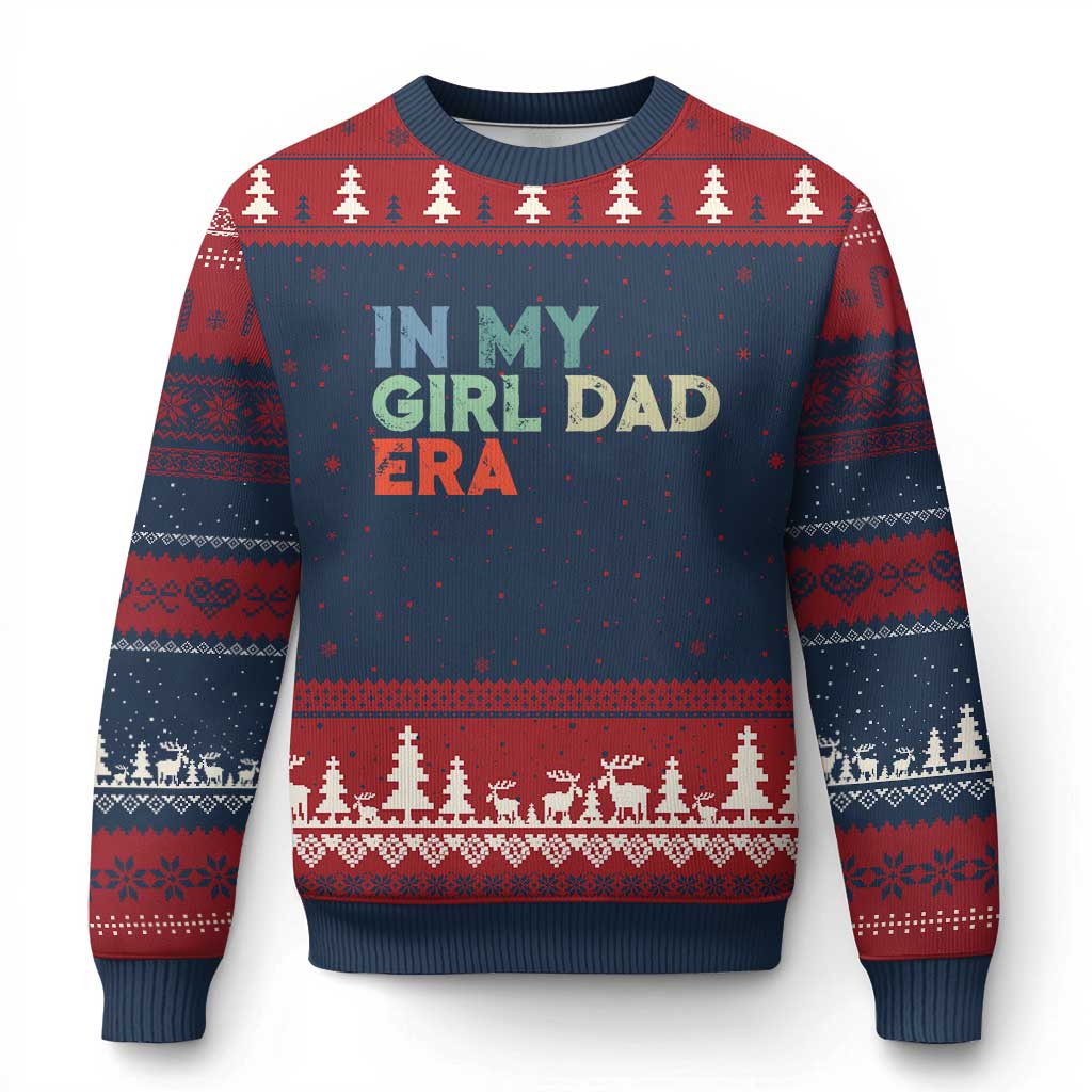 Funny In My Girl Dad Era Ugly Christmas Sweater Fathers Day Presents From Daughter