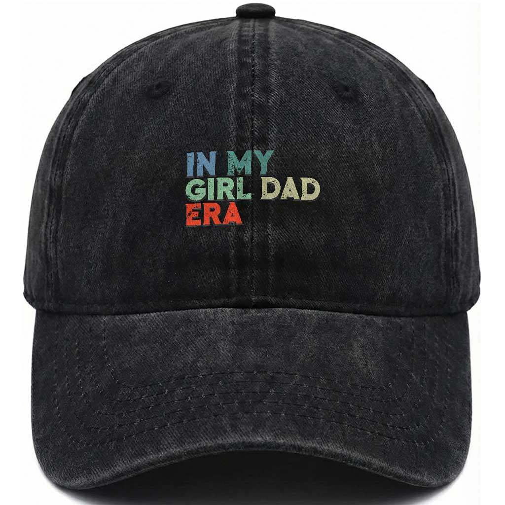 Funny In My Girl Dad Era Washed Cotton Baseball Cap Fathers Day Presents From Daughter