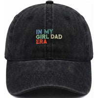 Funny In My Girl Dad Era Washed Cotton Baseball Cap Fathers Day Presents From Daughter