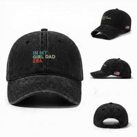 Funny In My Girl Dad Era Washed Cotton Baseball Cap Fathers Day Presents From Daughter