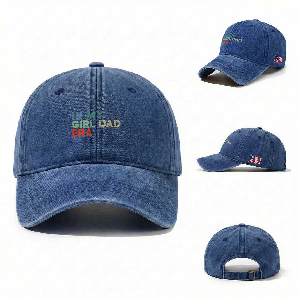Funny In My Girl Dad Era Washed Cotton Baseball Cap Fathers Day Presents From Daughter