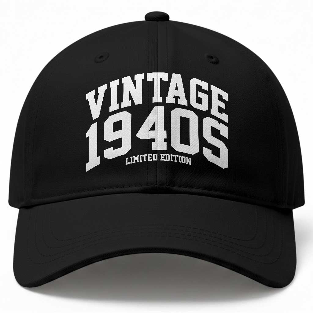 Vintage 1940s Limited Edition Baseball Cap Vintage Varsity Funny Cool 1940 Theme