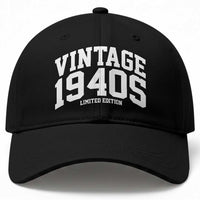 Vintage 1940s Limited Edition Baseball Cap Vintage Varsity Funny Cool 1940 Theme