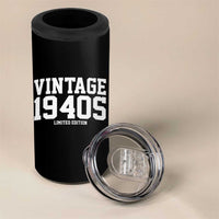 Vintage 1940s Limited Edition 4 in 1 Can Cooler Tumbler Vintage Varsity Funny Cool 1940 Theme