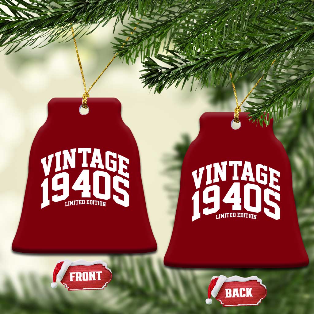 Vintage 1940s Limited Edition Ceramic Ornament Vintage Varsity Funny Cool 1940 Theme