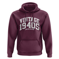 Vintage 1940s Limited Edition Hoodie Vintage Varsity Funny Cool 1940 Theme