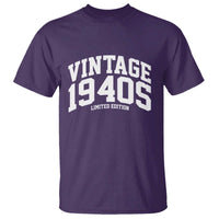 Vintage 1940s Limited Edition T Shirt Vintage Varsity Funny Cool 1940 Theme