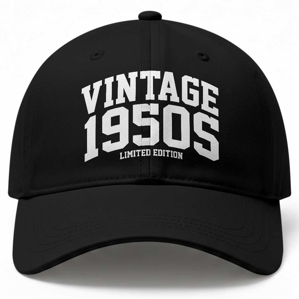 Vintage 1950s Limited Edition Baseball Cap Vintage Varsity Funny Cool 1950 Theme