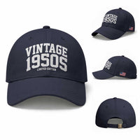 Vintage 1950s Limited Edition Baseball Cap Vintage Varsity Funny Cool 1950 Theme