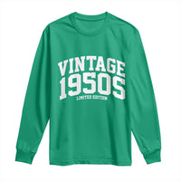 Vintage 1950s Limited Edition Long Sleeve Shirt Vintage Varsity Funny Cool 1950 Theme