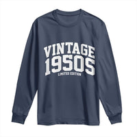 Vintage 1950s Limited Edition Long Sleeve Shirt Vintage Varsity Funny Cool 1950 Theme