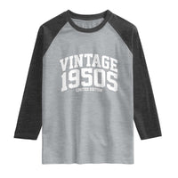 Vintage 1950s Limited Edition Raglan Shirt Vintage Varsity Funny Cool 1950 Theme