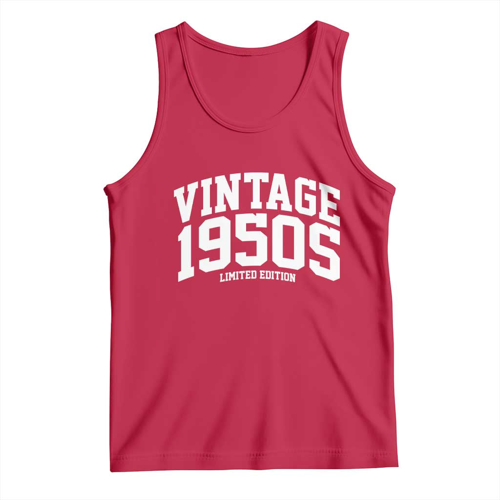 Vintage 1950s Limited Edition Tank Top Vintage Varsity Funny Cool 1950 Theme