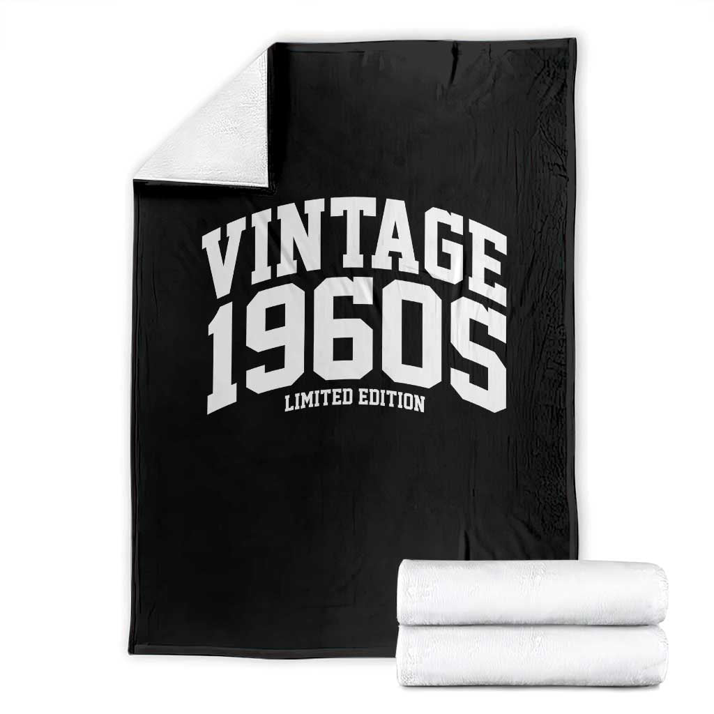 Vintage 1960s Limited Edition Throw Blanket Vintage Varsity Funny Cool 1960 Theme