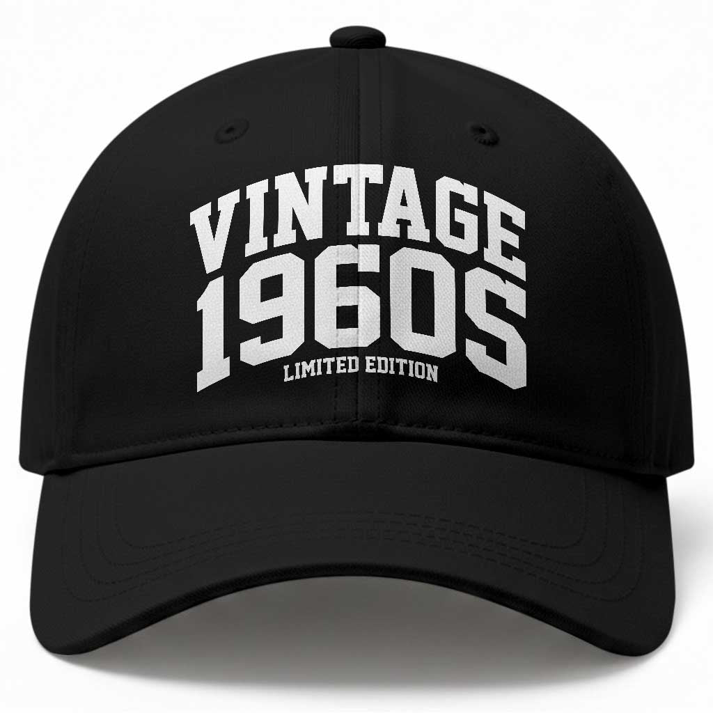 Vintage 1960s Limited Edition Baseball Cap Vintage Varsity Funny Cool 1960 Theme