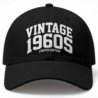 Vintage 1960s Limited Edition Baseball Cap Vintage Varsity Funny Cool 1960 Theme