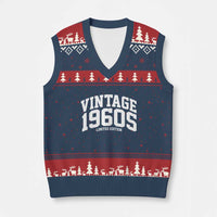 Vintage 1960s Limited Edition V-Neck Knit Sweater Vest Vintage Varsity Funny Cool 1960 Theme