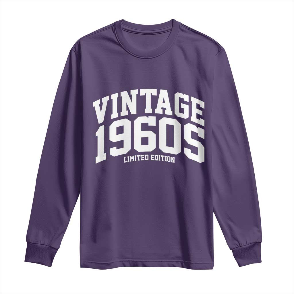Vintage 1960s Limited Edition Long Sleeve Shirt Vintage Varsity Funny Cool 1960 Theme