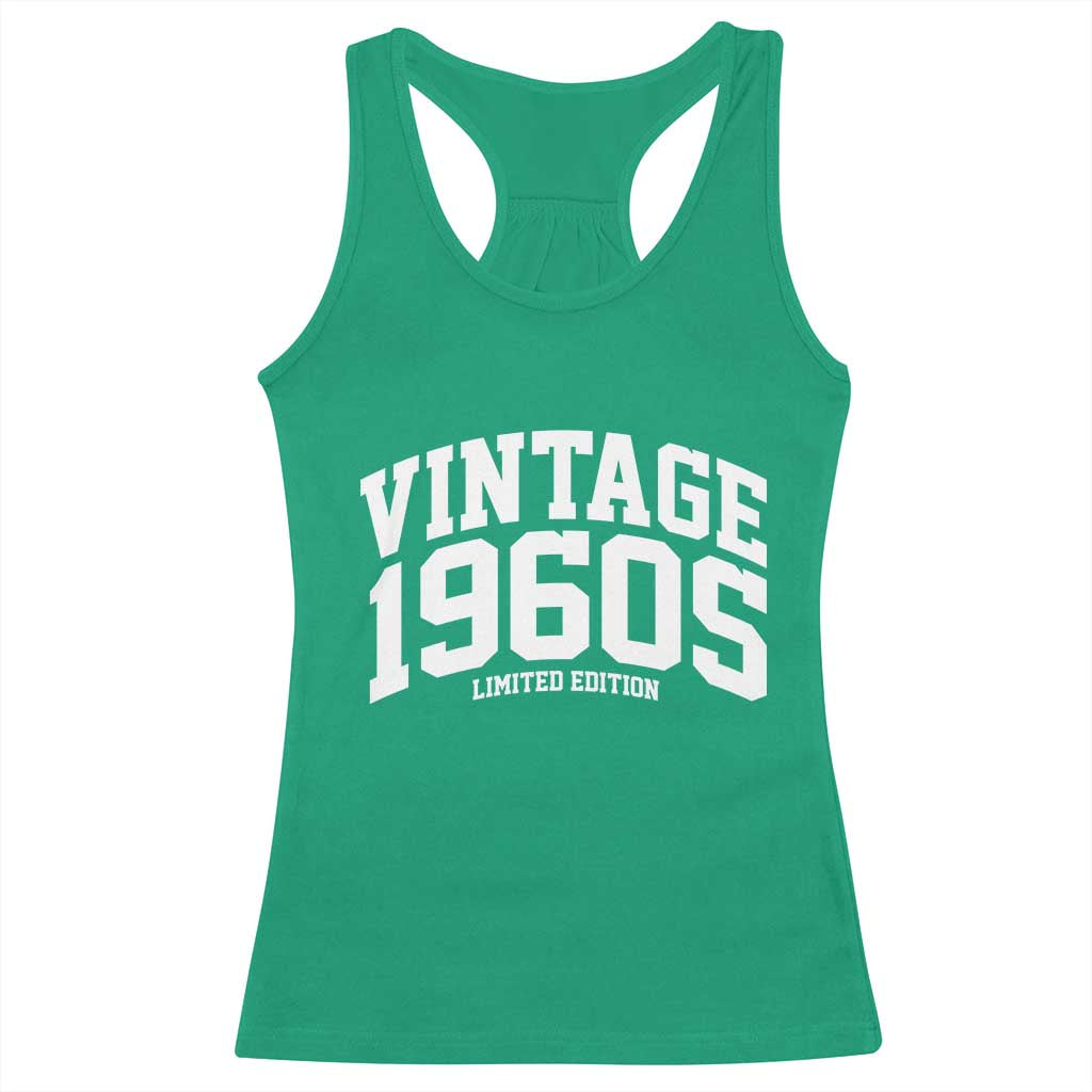 Vintage 1960s Limited Edition Racerback Tank Top Vintage Varsity Funny Cool 1960 Theme