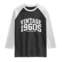 Vintage 1960s Limited Edition Raglan Shirt Vintage Varsity Funny Cool 1960 Theme