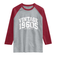 Vintage 1960s Limited Edition Raglan Shirt Vintage Varsity Funny Cool 1960 Theme