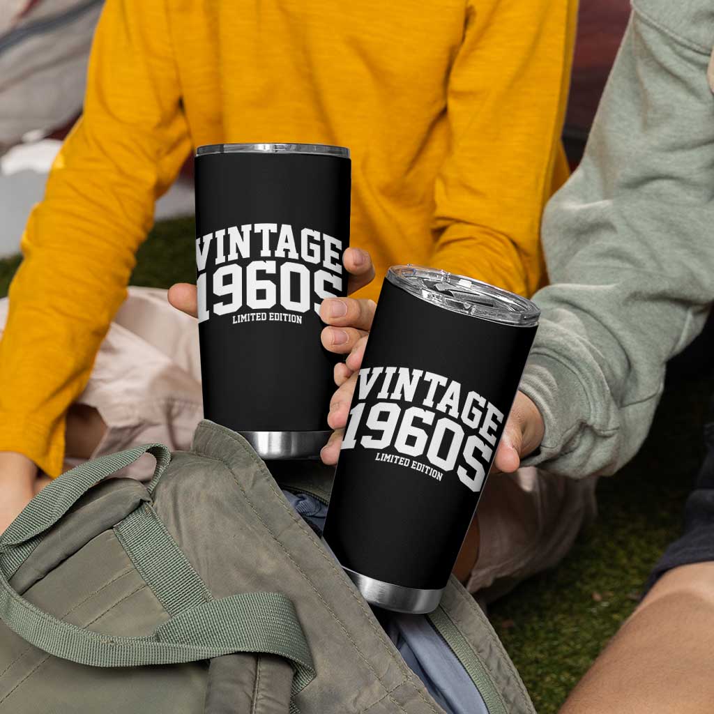Vintage 1960s Limited Edition Tumbler Cup Vintage Varsity Funny Cool 1960 Theme