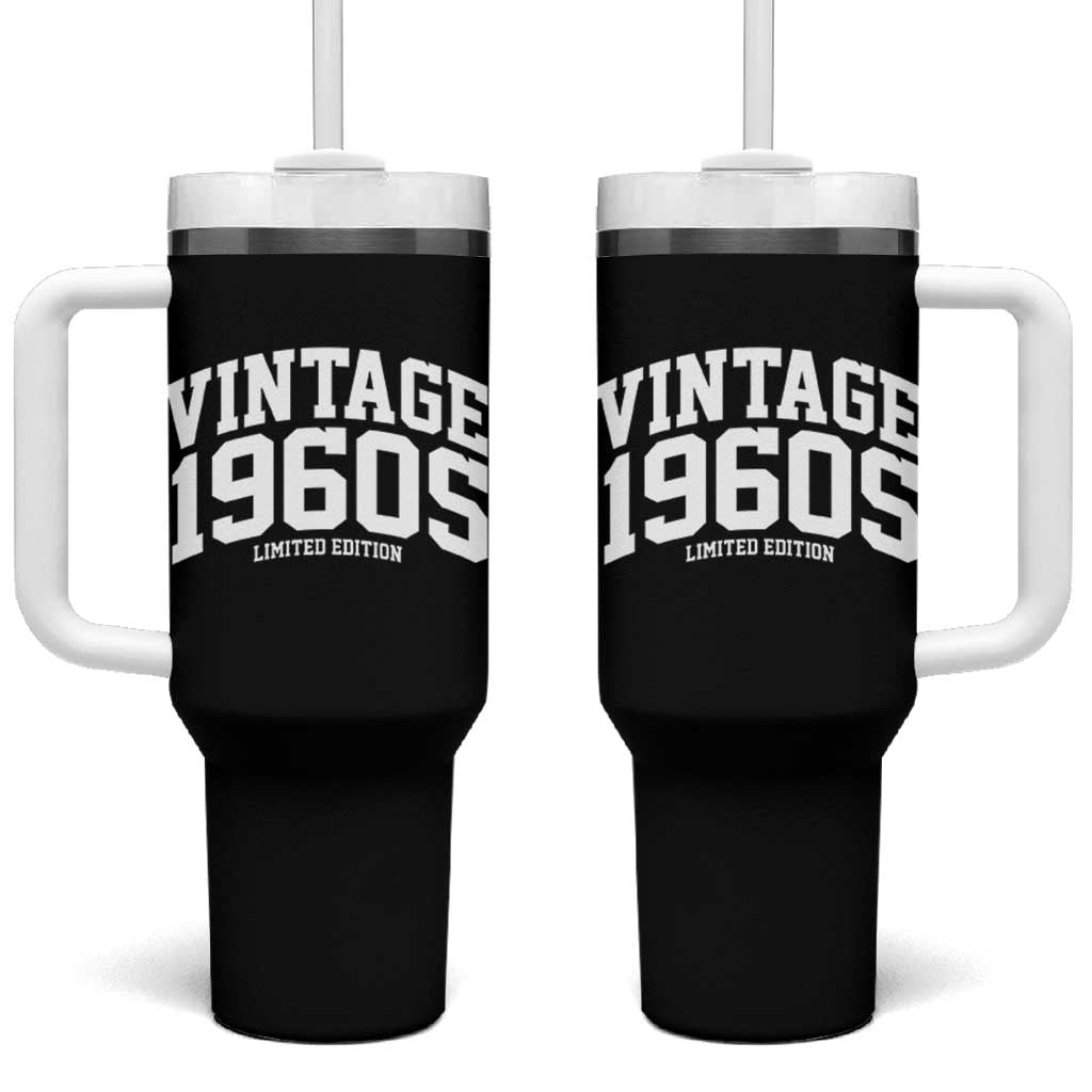 Vintage 1960s Limited Edition Tumbler With Handle Vintage Varsity Funny Cool 1960 Theme