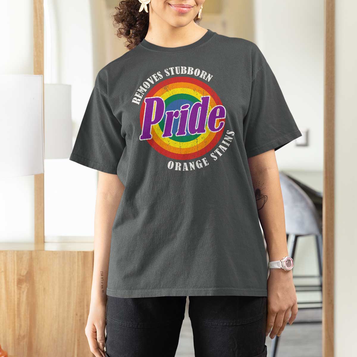 Pride Removes Stubborn Orange Stains T Shirt For Women Pride Month LGBTQ