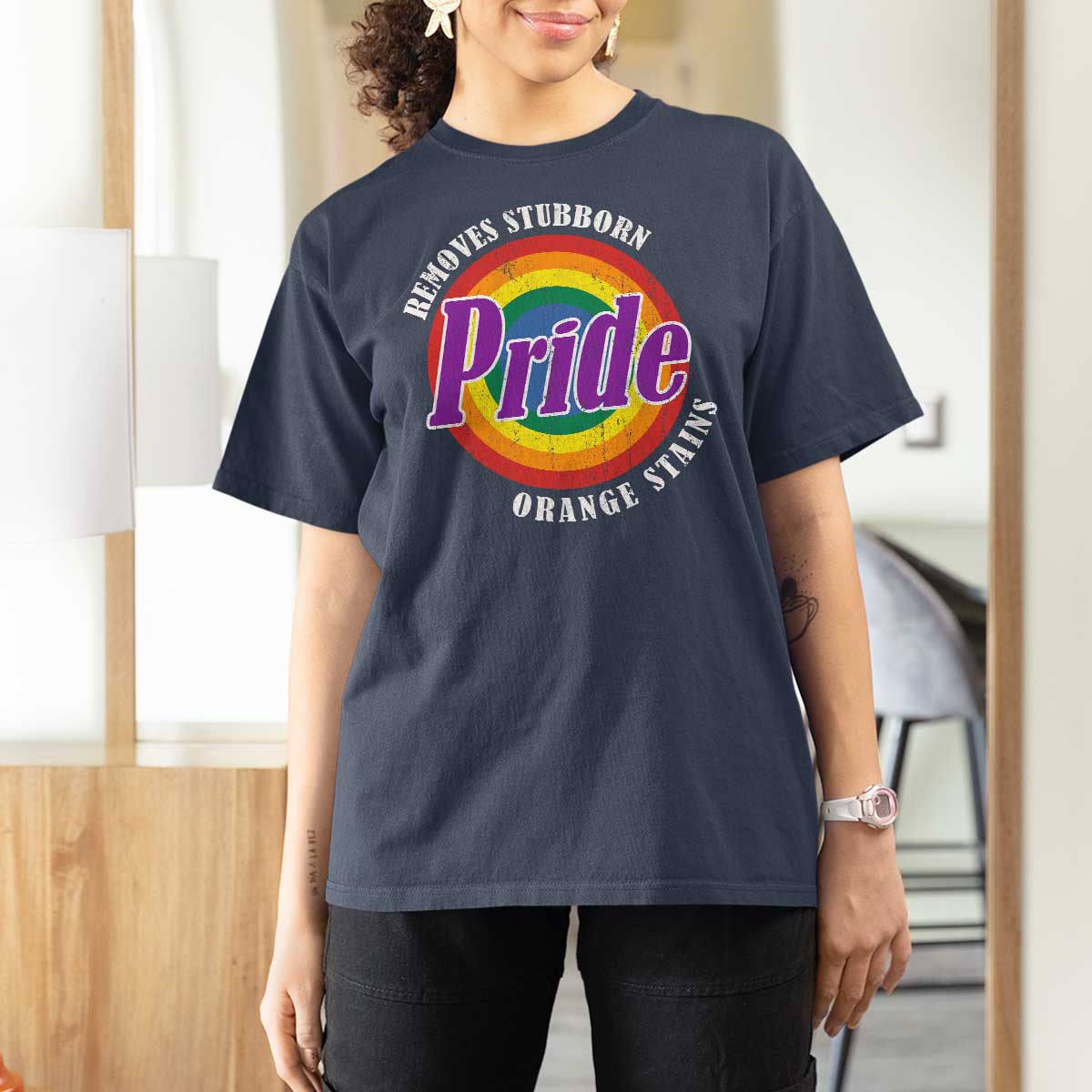 Pride Removes Stubborn Orange Stains T Shirt For Women Pride Month LGBTQ