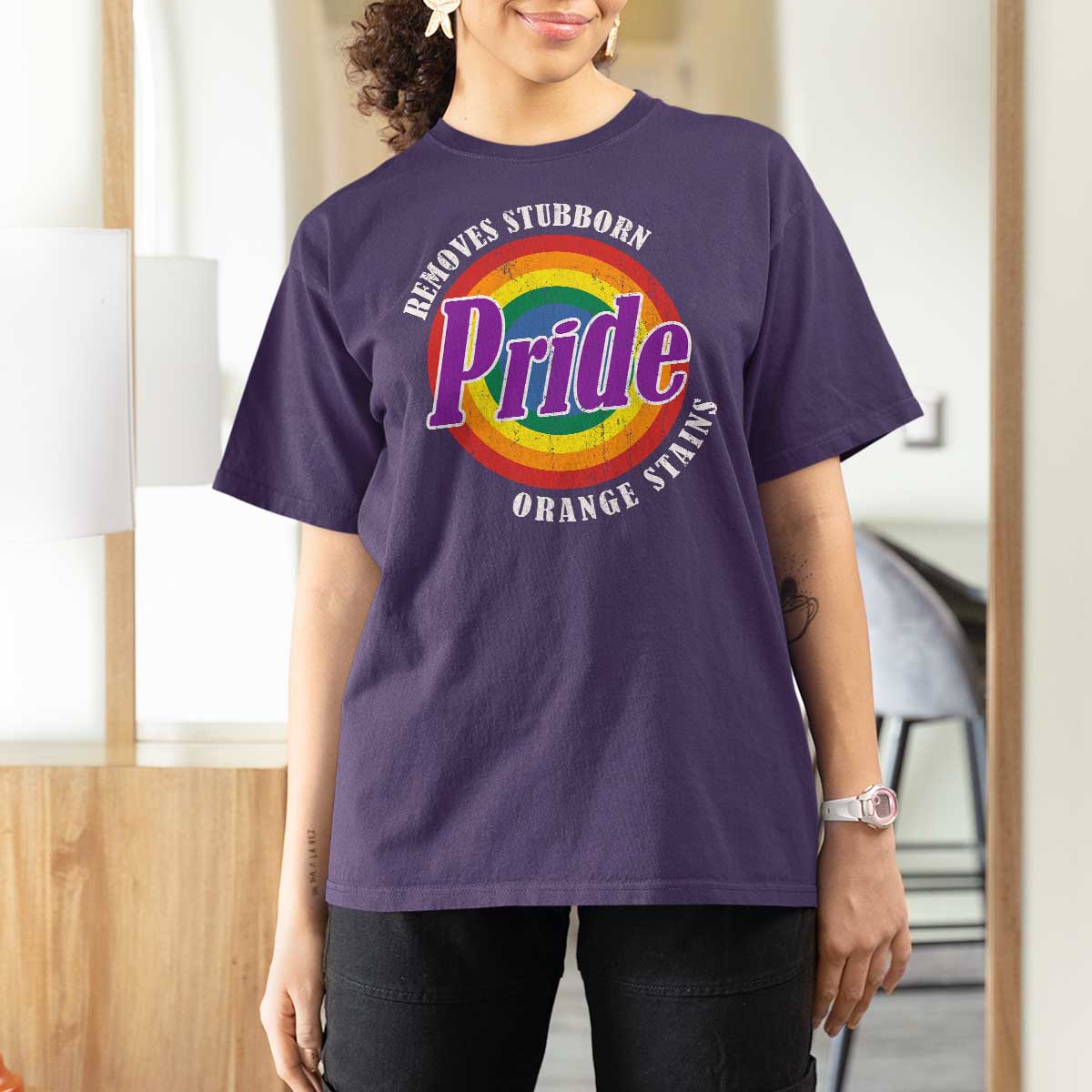 Pride Removes Stubborn Orange Stains T Shirt For Women Pride Month LGBTQ
