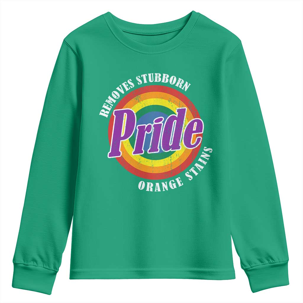 Pride Removes Stubborn Orange Stains Youth Sweatshirt Pride Month LGBTQ