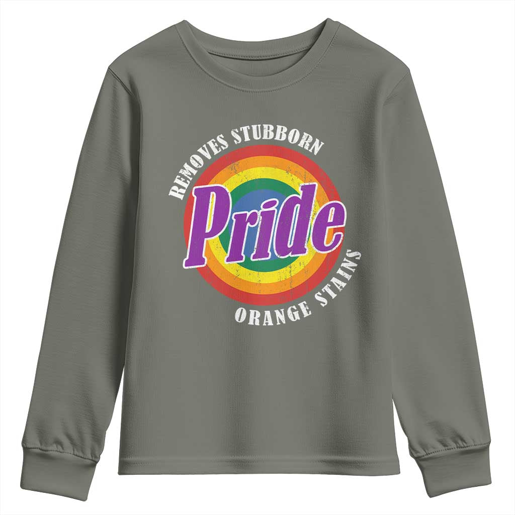 Pride Removes Stubborn Orange Stains Youth Sweatshirt Pride Month LGBTQ
