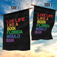 Retro Live Like Book In Florida LGBTQ Subtle Pride Garden Flag Rainbow LGBTQIA Pride - Wonder Print Shop