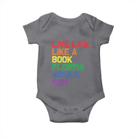 Retro Live Like Book In Florida LGBTQ Subtle Pride Baby Onesie Rainbow LGBTQIA Pride - Wonder Print Shop