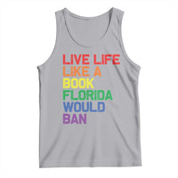 Retro Live Like Book In Florida LGBTQ Subtle Pride Tank Top Rainbow LGBTQIA Pride - Wonder Print Shop