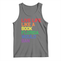 Retro Live Like Book In Florida LGBTQ Subtle Pride Tank Top Rainbow LGBTQIA Pride - Wonder Print Shop